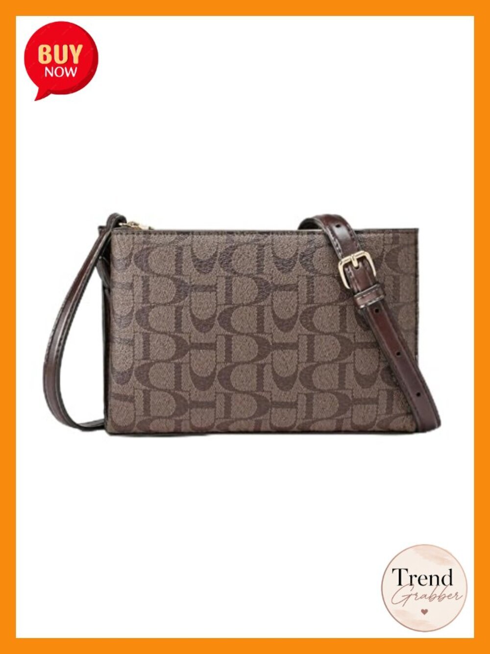 Small Vegan Leather Crossbody Bag with Adjustable Strap, Lightweight Travel